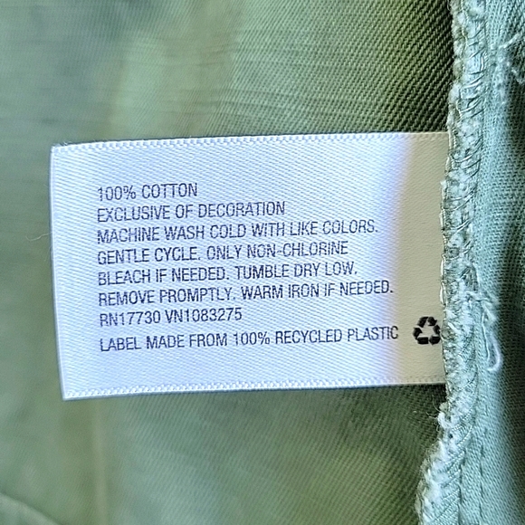 MERONA Army Green Utility Cargo Vest size Large Pockets Drawstring - Picture 15 of 17